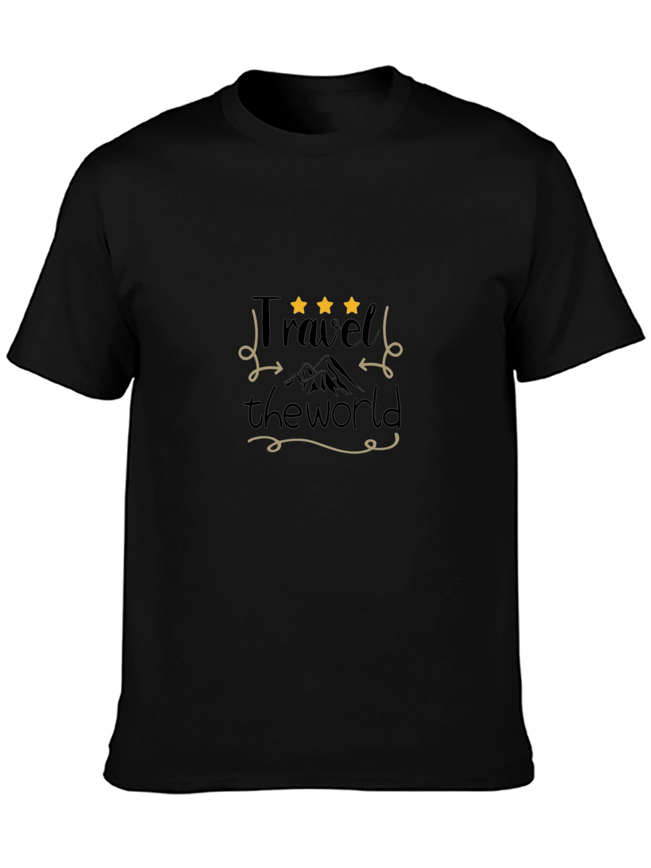 Travel the World Black Graphic Tee