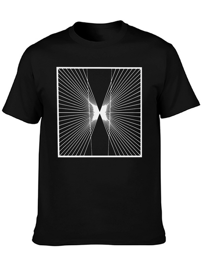 Geometric Optical Illusion Graphic T-Shirt