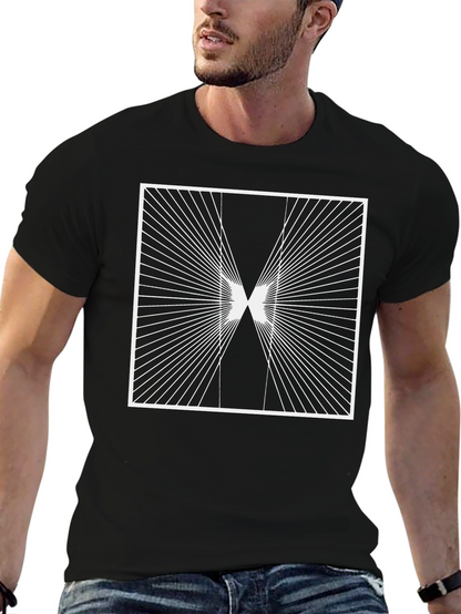 Geometric Optical Illusion Graphic T-Shirt