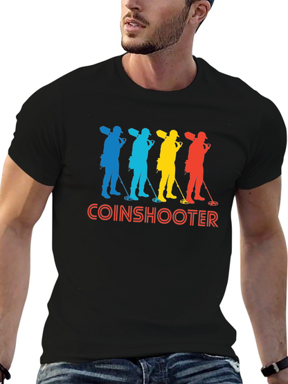 Coinshooter Retro Style Black T-Shirt