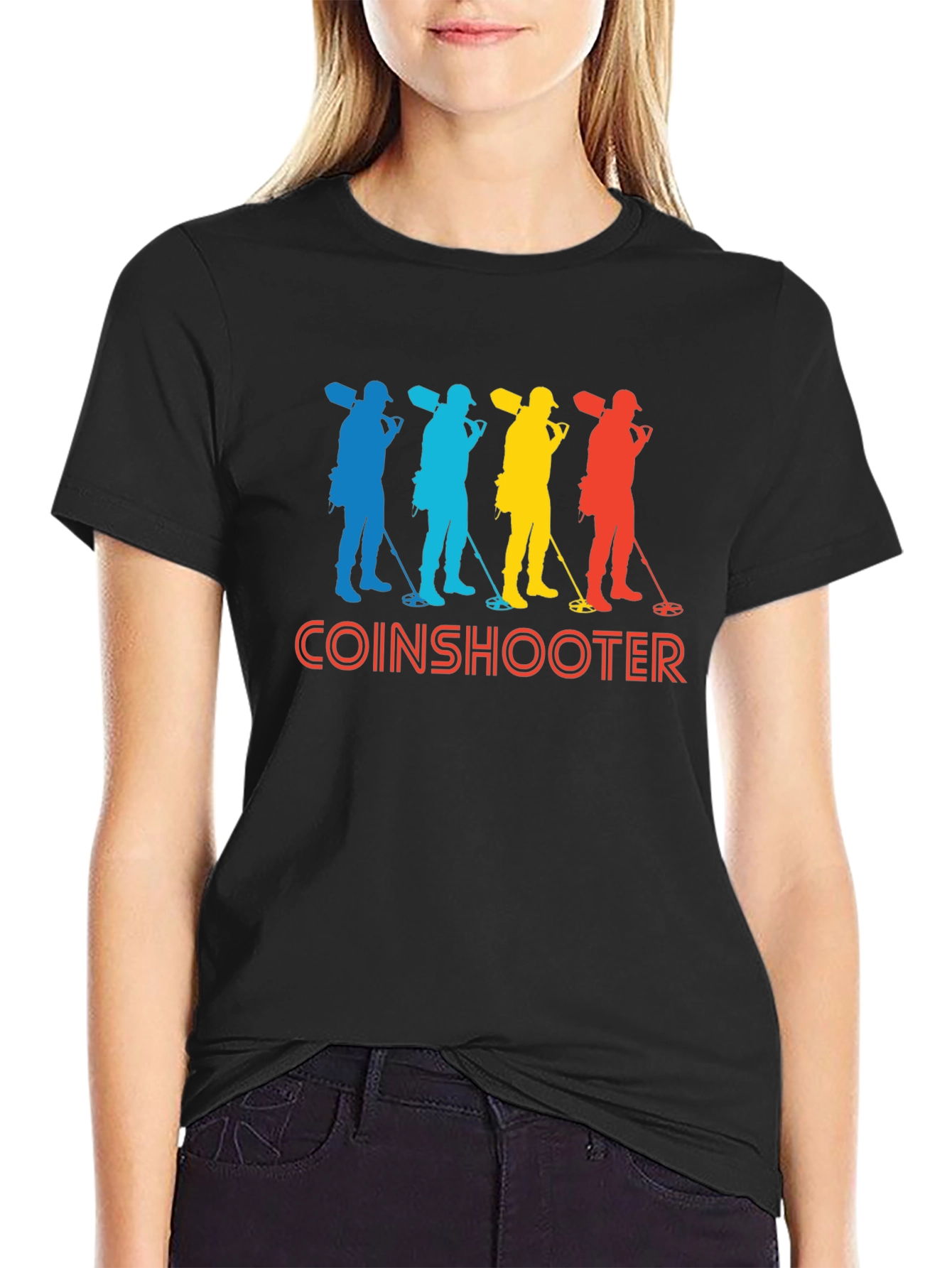 Coinshooter Retro Style Black T-Shirt