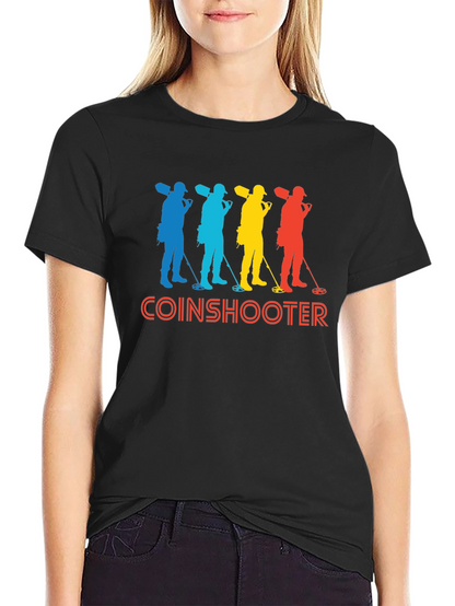Coinshooter Retro Style Black T-Shirt