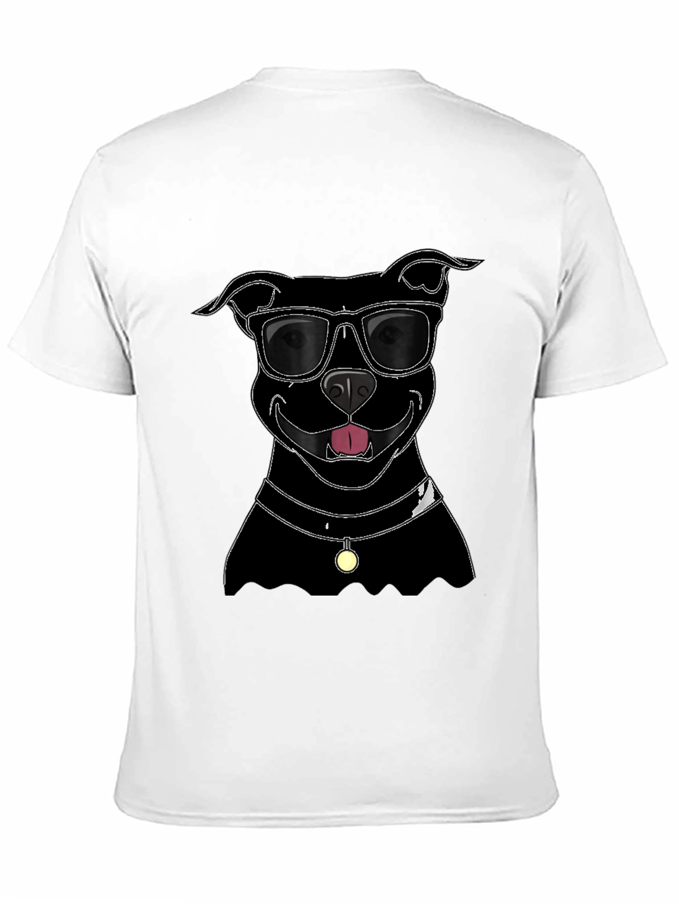 Cool Dog T-Shirt - Black Pitbull with Sunglasses