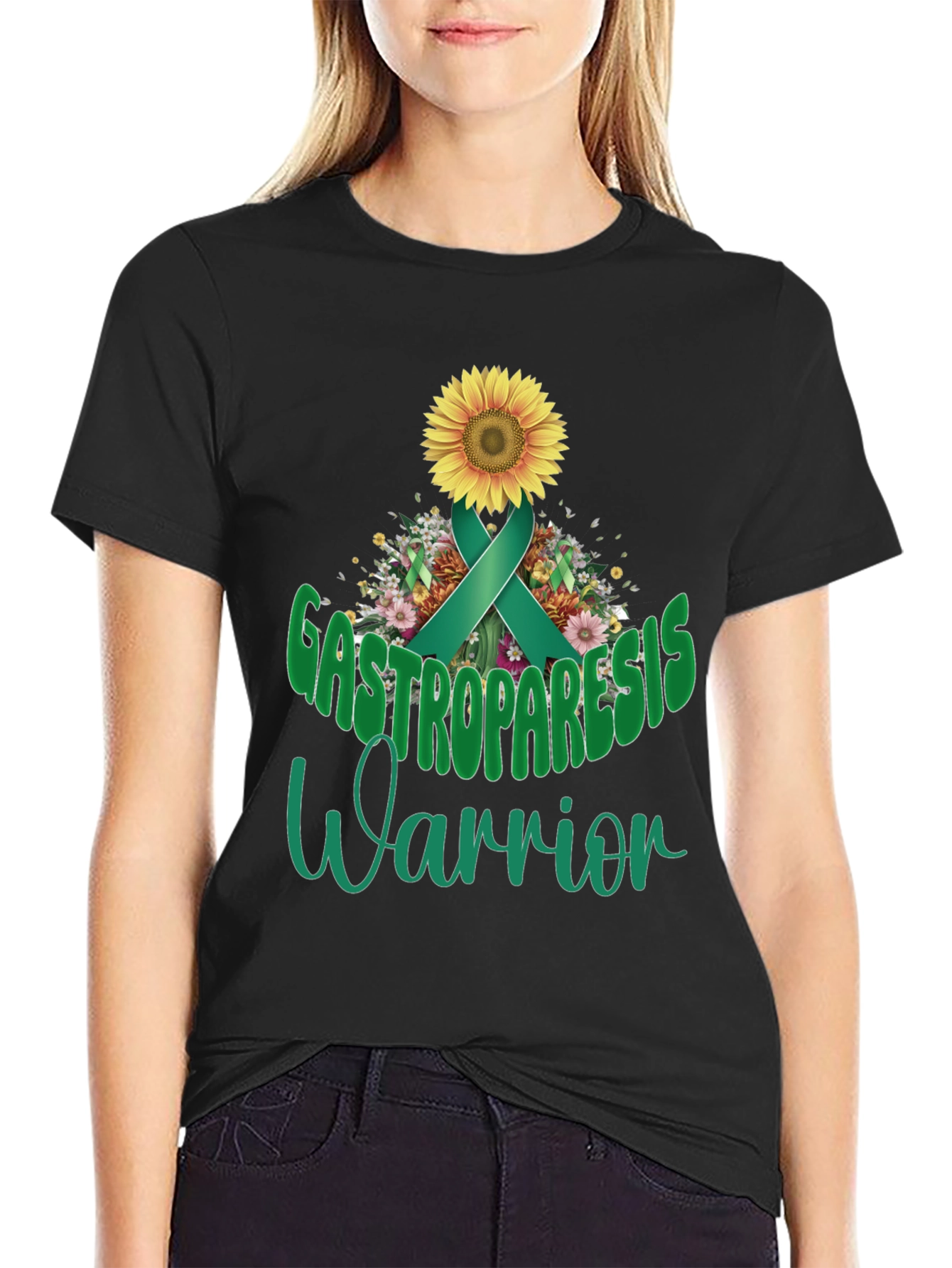 Gastroparesis Warrior Sunflower Awareness T-Shirt