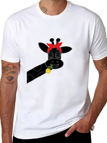 Giraffe Bandana Graphic Tee - Black