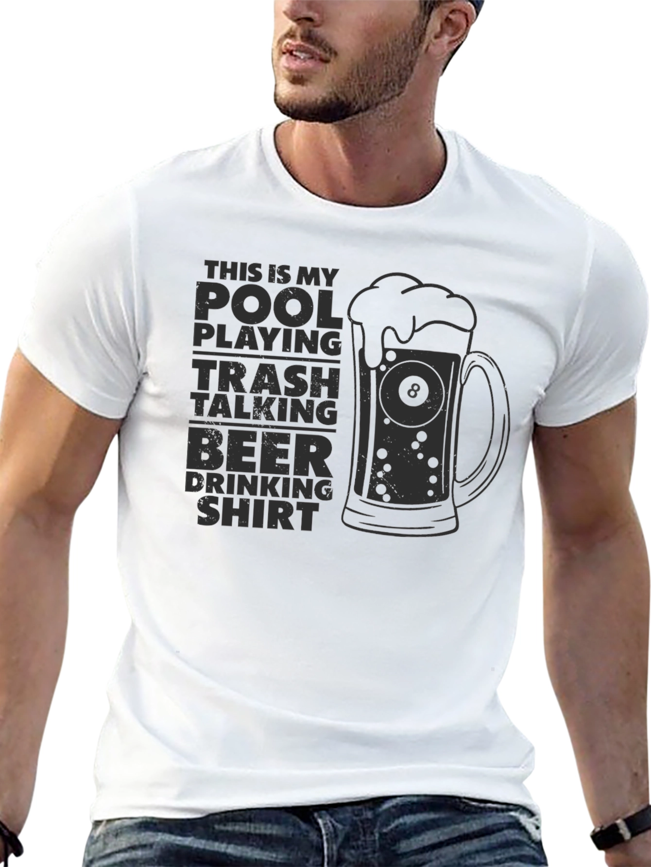 Pool Playing Trash Talking Beer Drinking Shirt