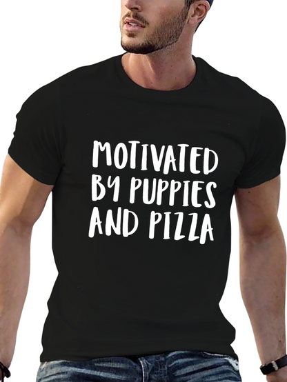 Motivated By Puppies and Pizza T-Shirt