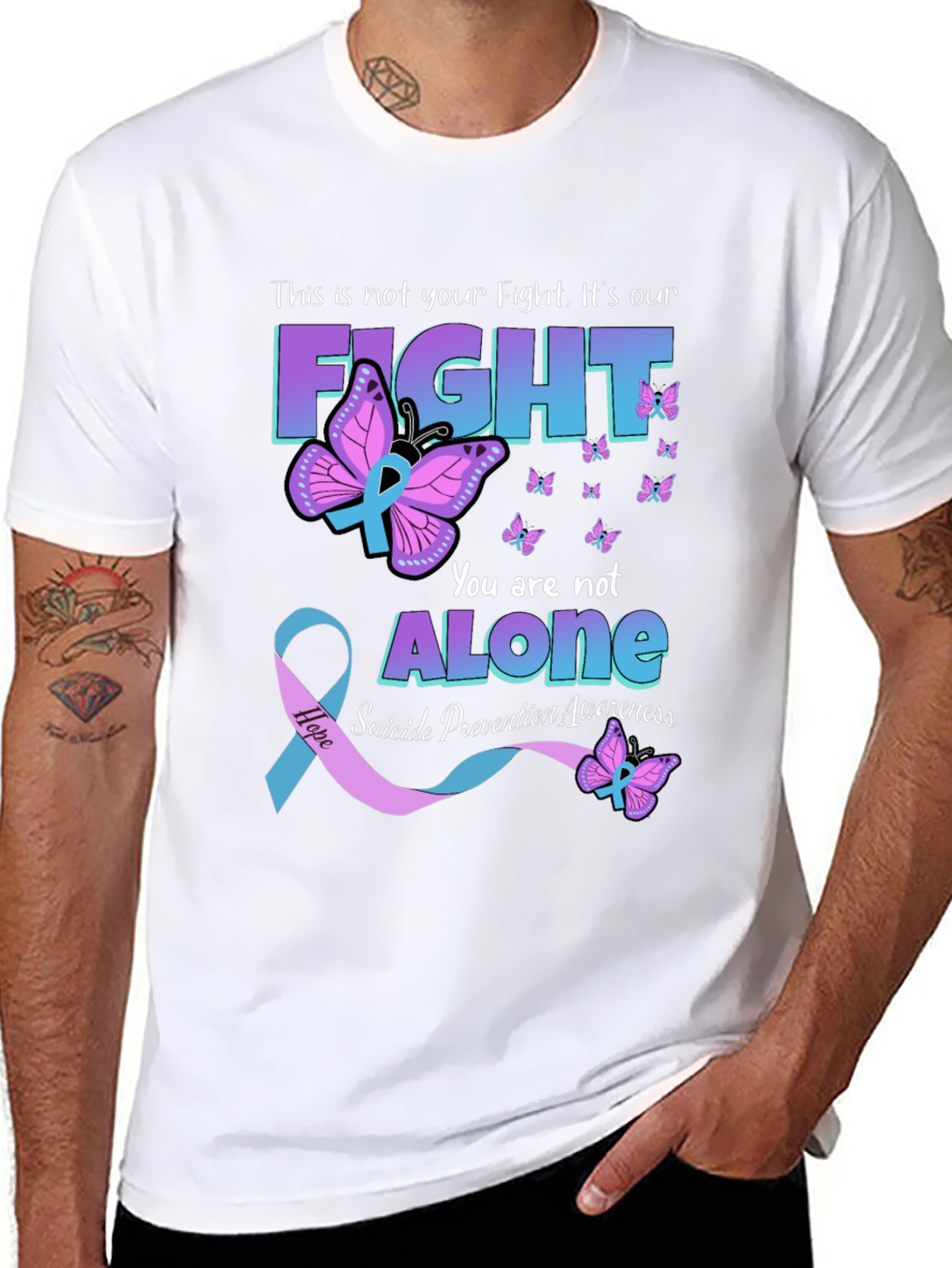 Suicide Prevention Awareness T-Shirt - You Are Not Alone