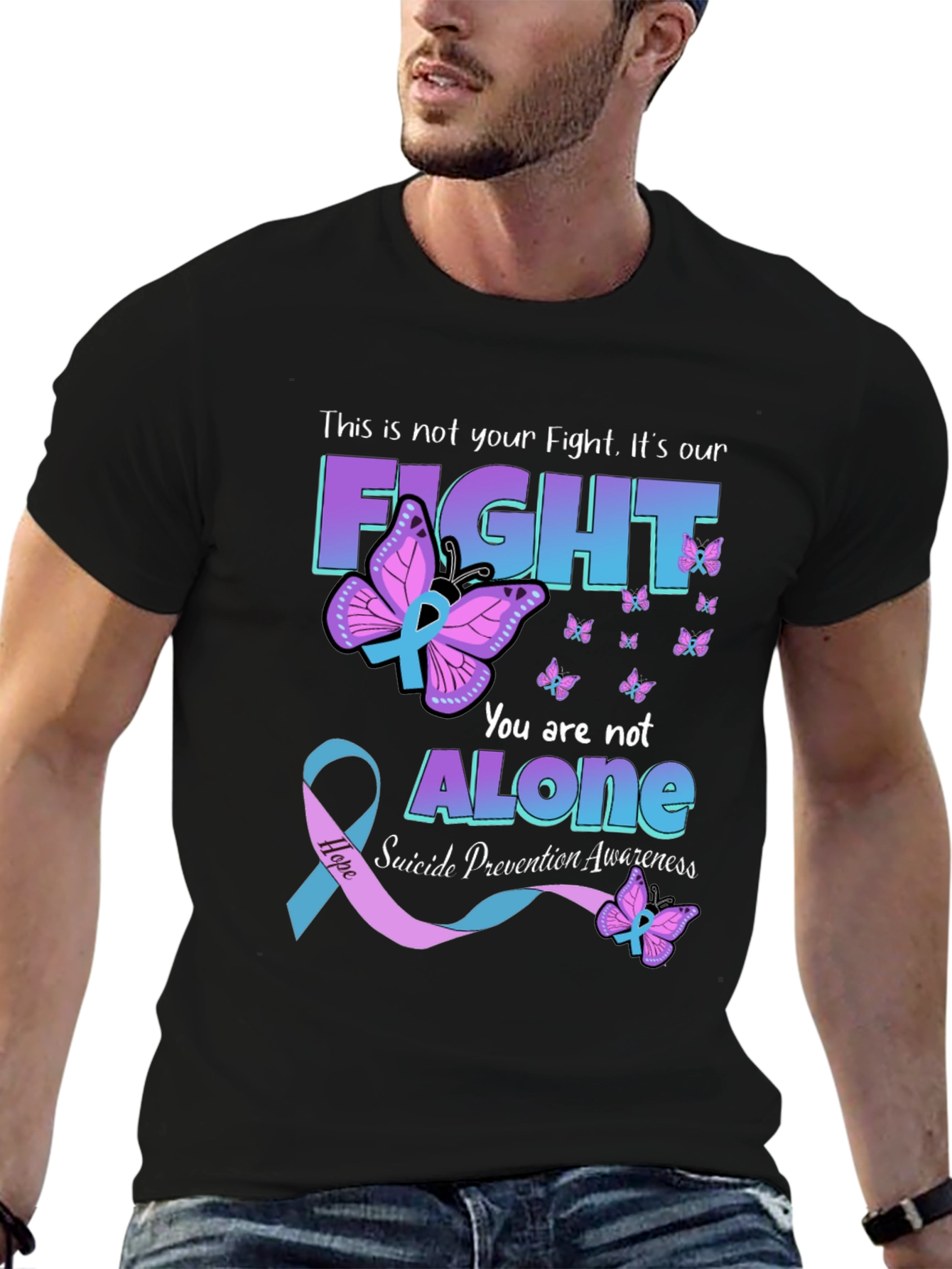 Suicide Prevention Awareness T-Shirt - You Are Not Alone