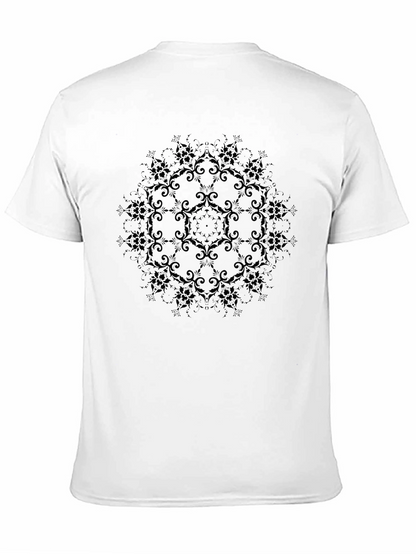 Elegant Black Floral Patterned T-Shirt