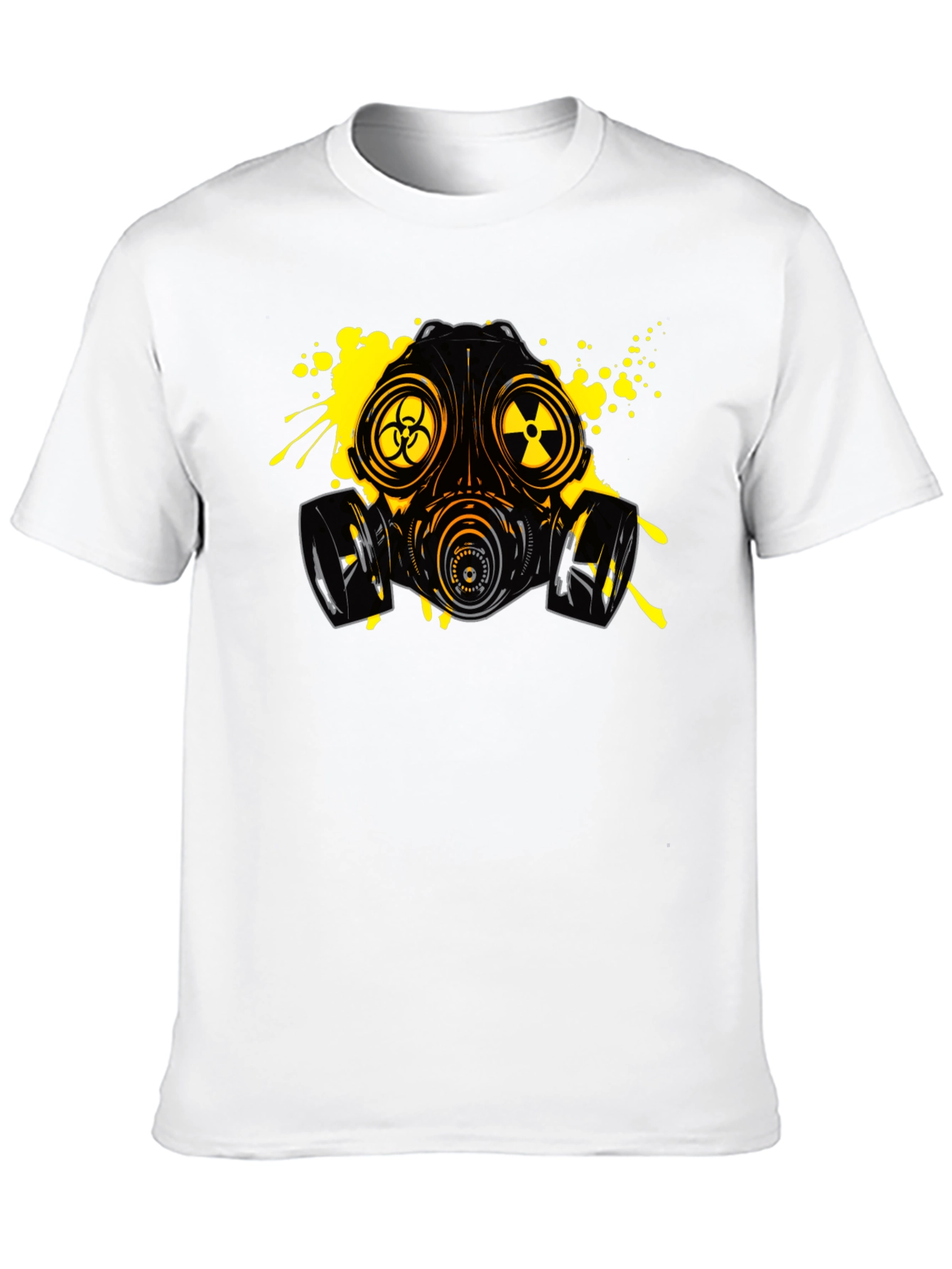 Biohazard Gas Mask Graphic Tee - Black