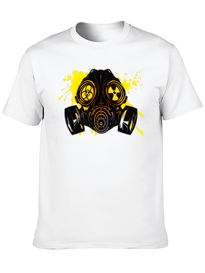 Biohazard Gas Mask Graphic Tee - Black