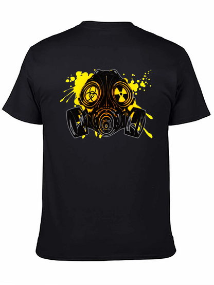 Biohazard Gas Mask Graphic Tee - Black