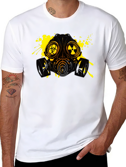 Biohazard Gas Mask Graphic Tee - Black