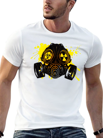 Biohazard Gas Mask Graphic Tee - Black