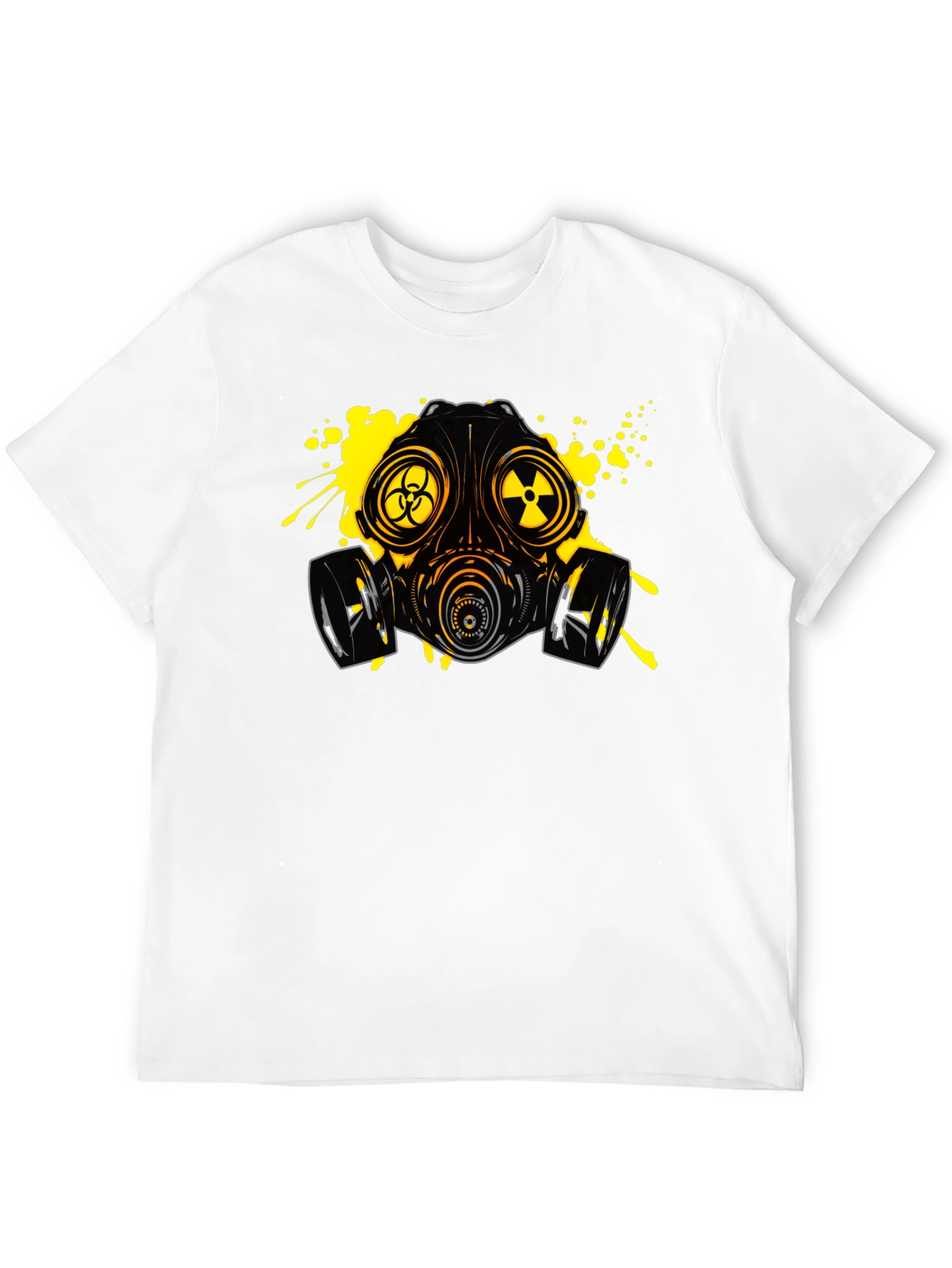 Biohazard Gas Mask Graphic Tee - Black