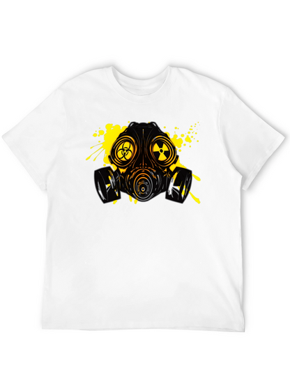 Biohazard Gas Mask Graphic Tee - Black
