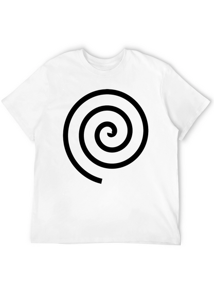 Spiral Graphic Tee - Classic Black Cotton T-Shirt