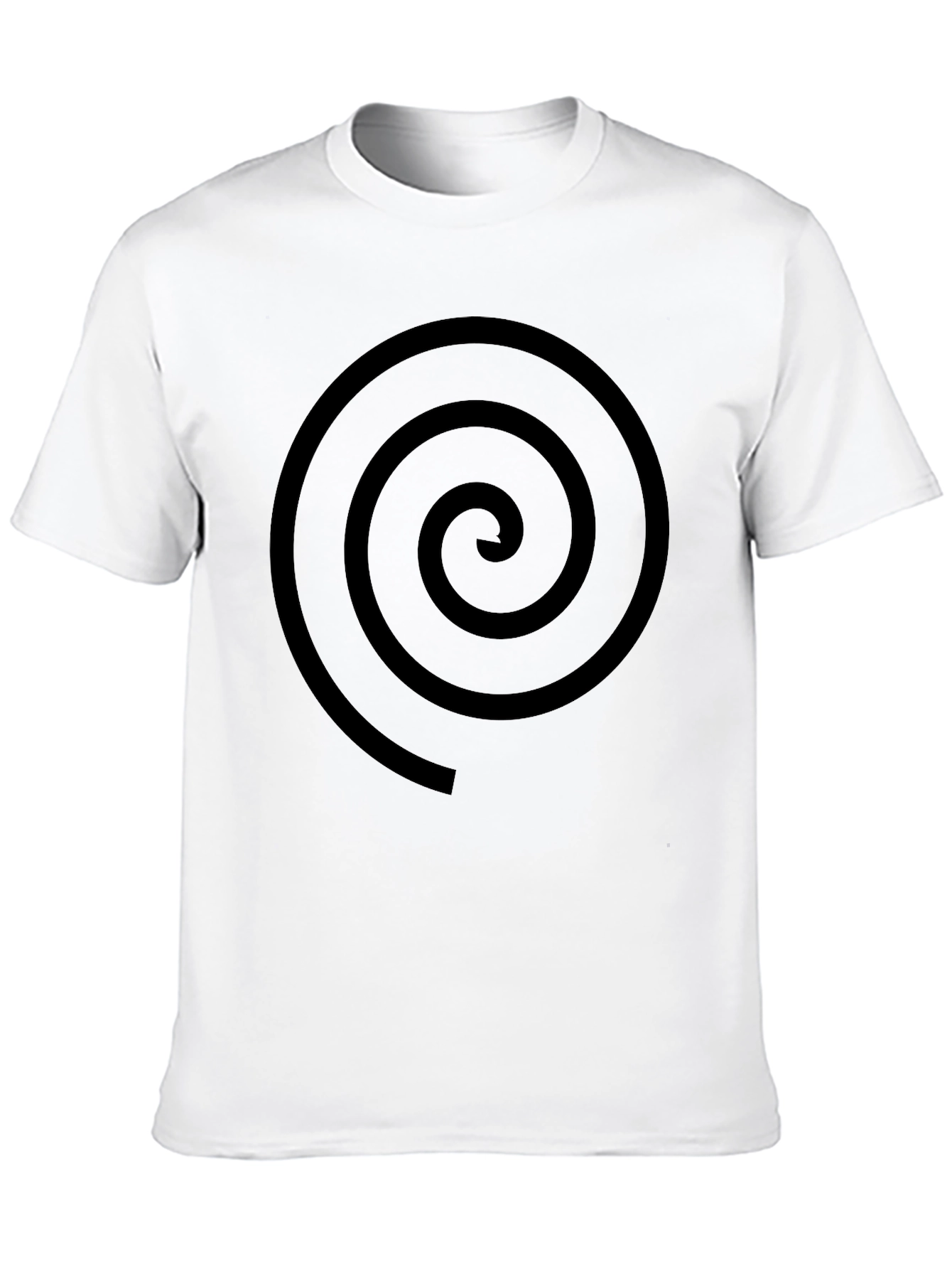 Spiral Graphic Tee - Classic Black Cotton T-Shirt