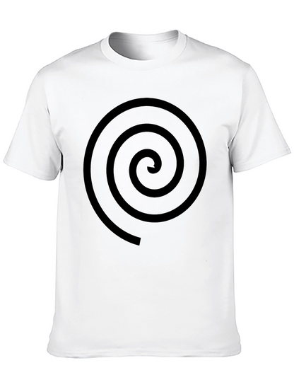 Spiral Graphic Tee - Classic Black Cotton T-Shirt