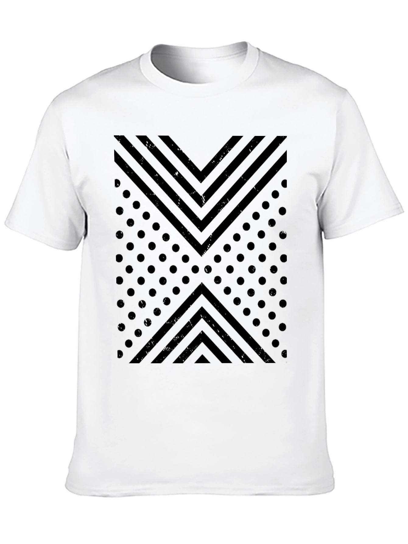 Geometric Print Crew Neck T-Shirt