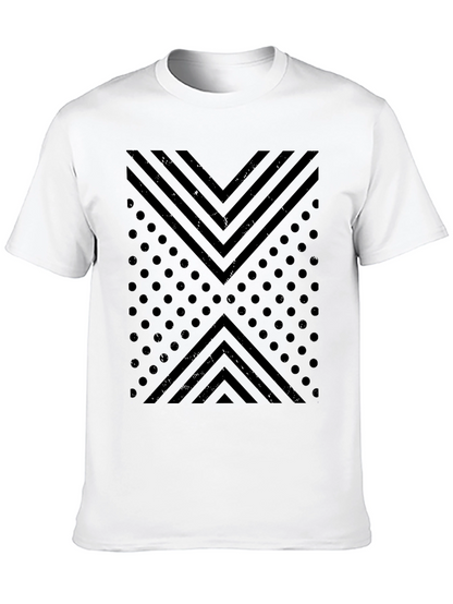 Geometric Print Crew Neck T-Shirt