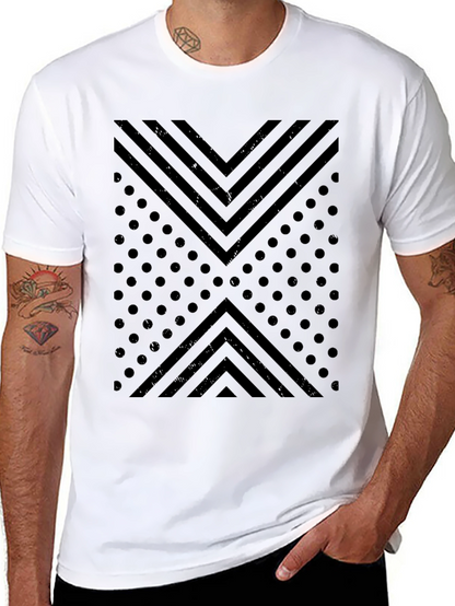 Geometric Print Crew Neck T-Shirt
