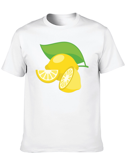 Lemon Graphic Print Black T-Shirt