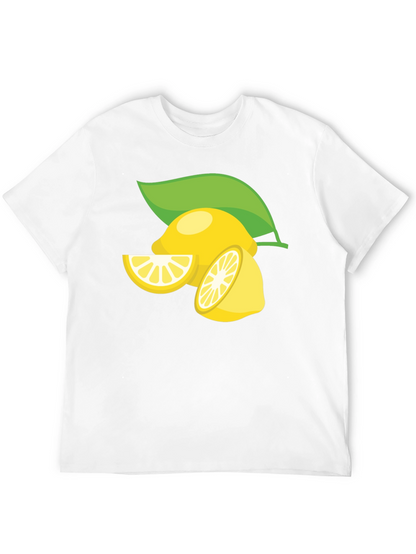 Lemon Graphic Print Black T-Shirt