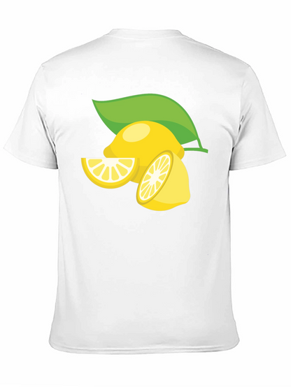 Lemon Graphic Print Black T-Shirt