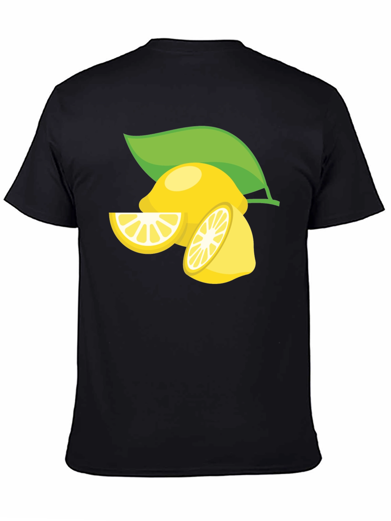 Lemon Graphic Print Black T-Shirt