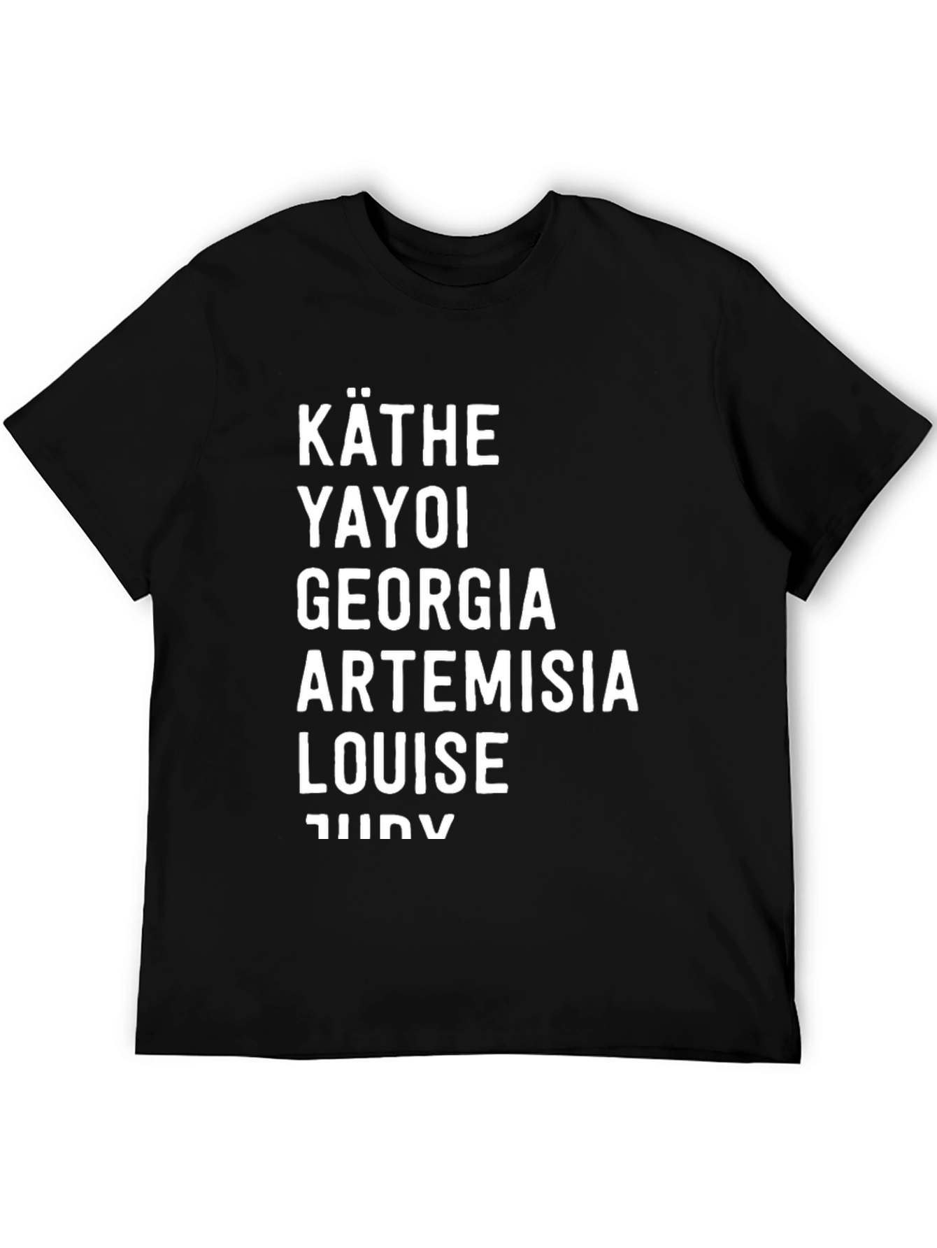 Painter Women Names Black T-Shirt