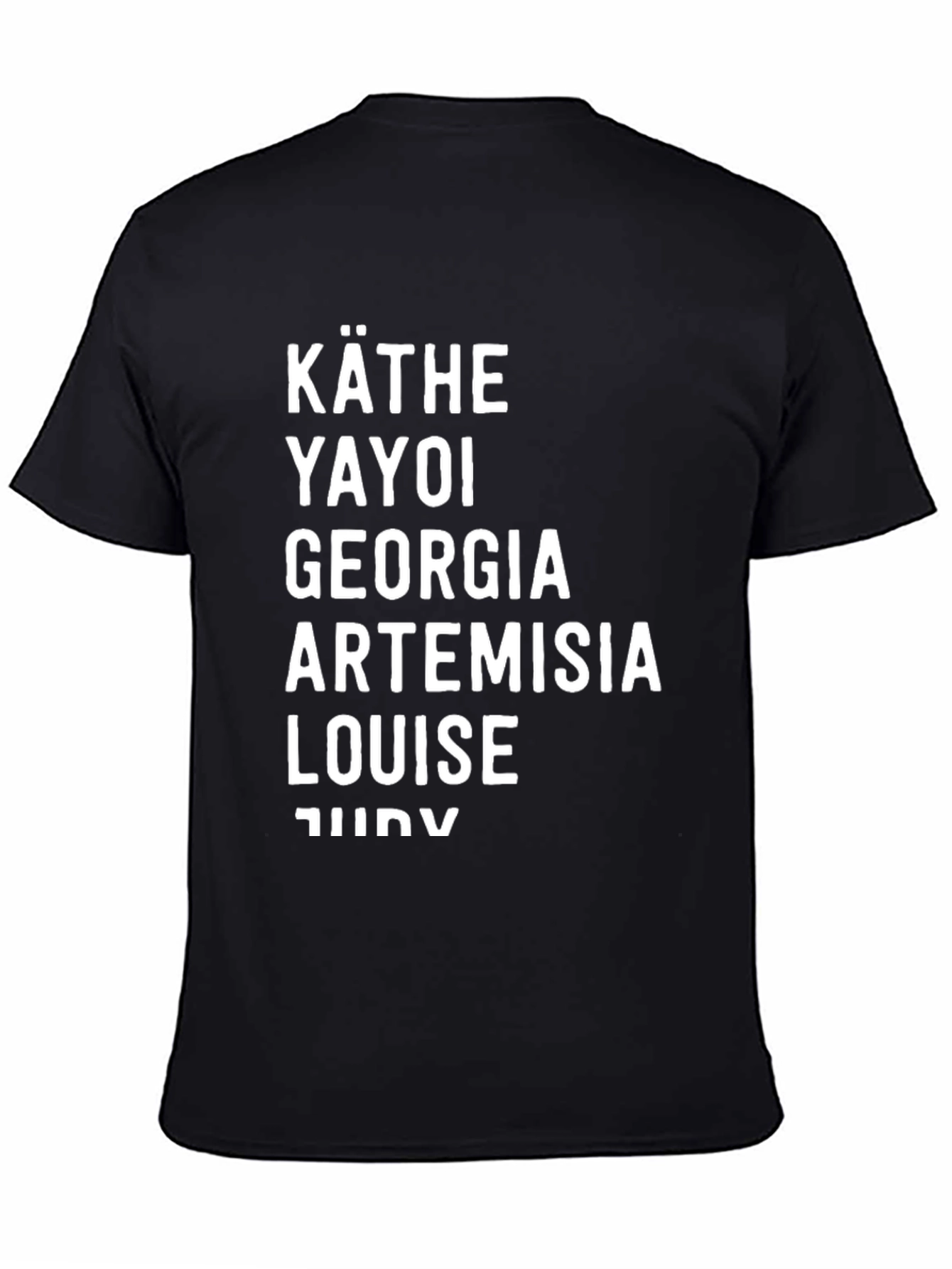 Painter Women Names Black T-Shirt