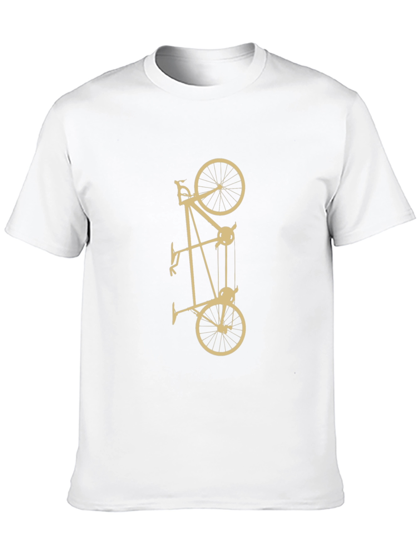 Unique Black T-Shirt with Bicycle Pulley Design