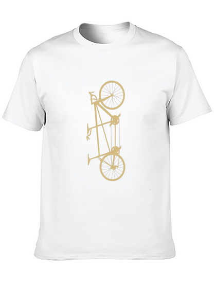 Unique Black T-Shirt with Bicycle Pulley Design