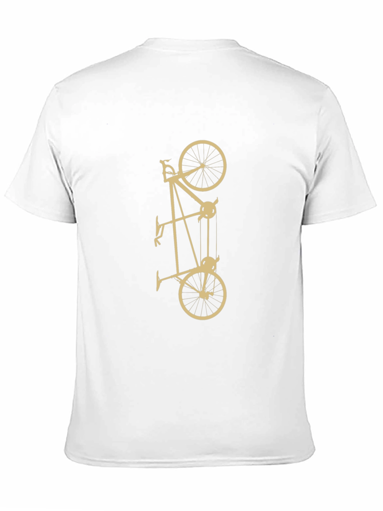 Unique Black T-Shirt with Bicycle Pulley Design