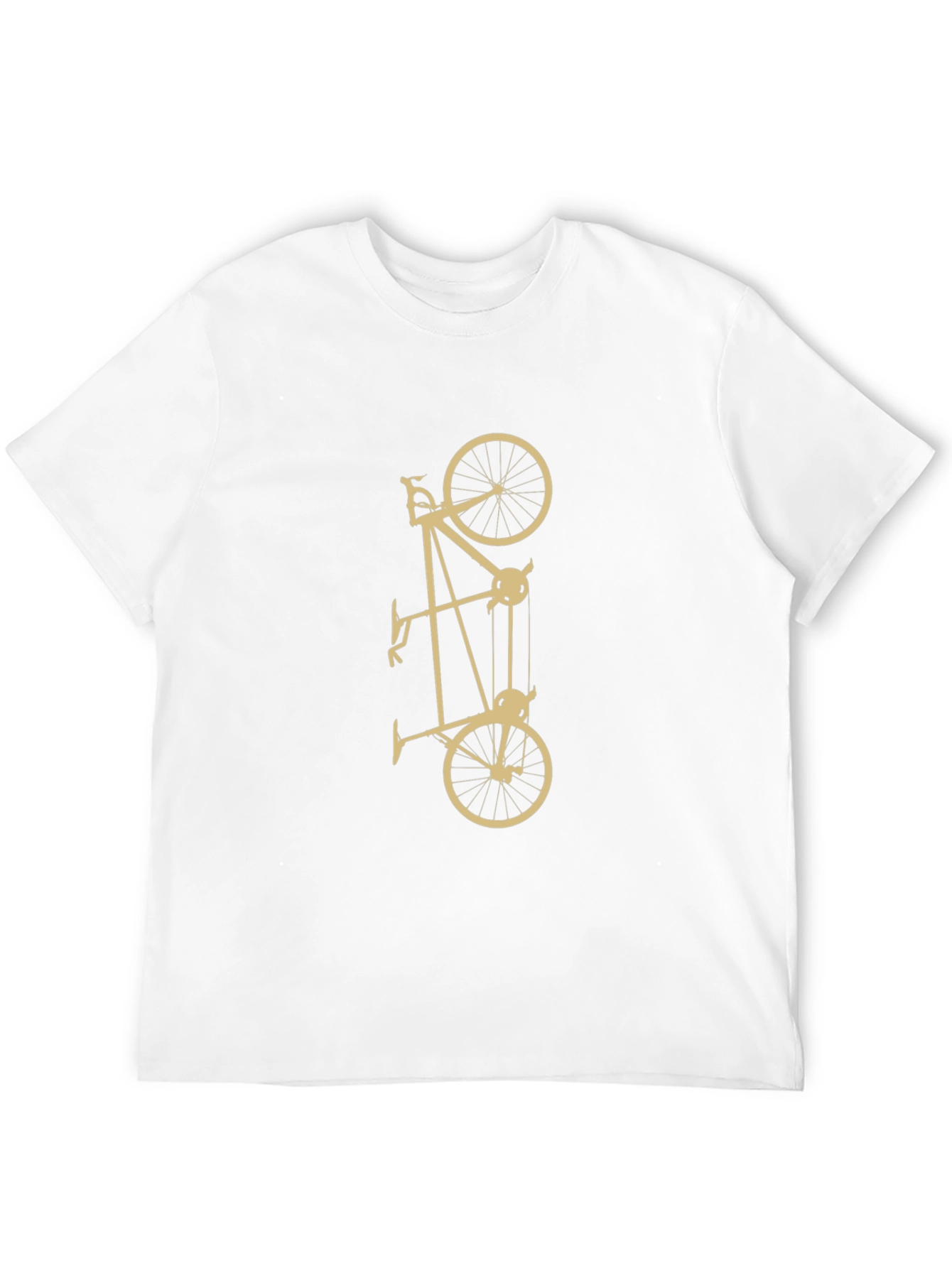 Unique Black T-Shirt with Bicycle Pulley Design