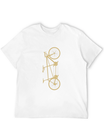 Unique Black T-Shirt with Bicycle Pulley Design