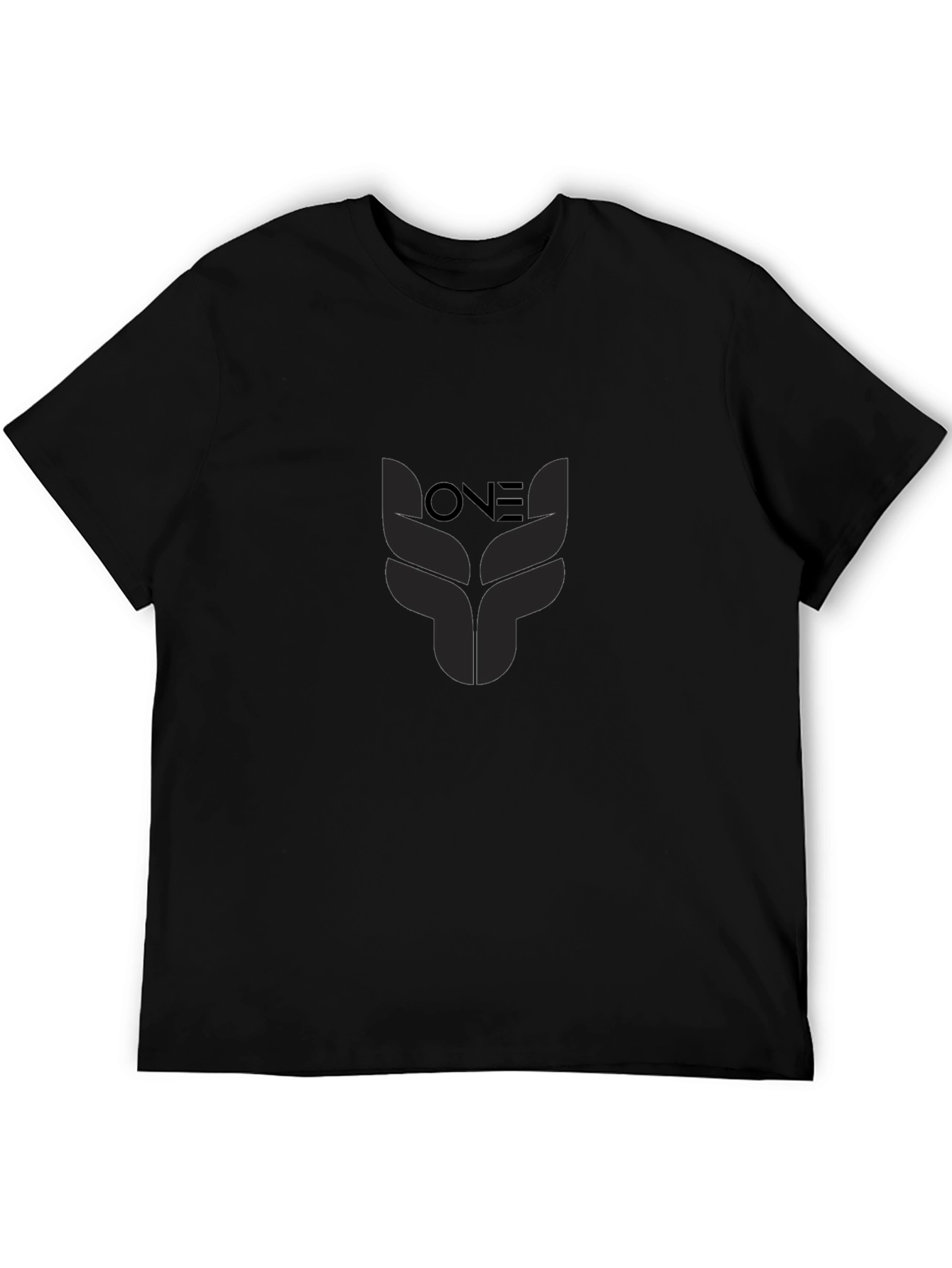 Black ONE Graphic Print T-Shirt