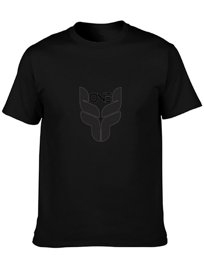 Black ONE Graphic Print T-Shirt