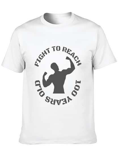 Fight to Reach 100 Years Old Black T-Shirt