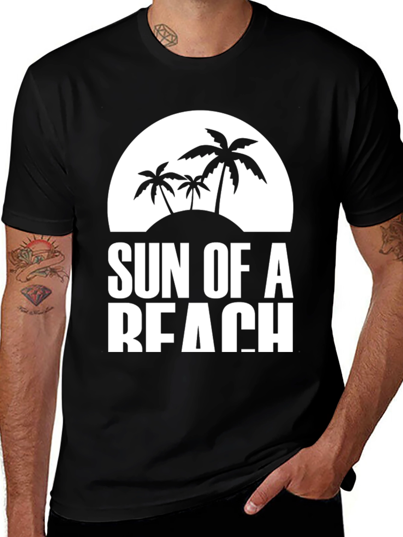 Sun of a Beach Graphic Tee - Black T-Shirt