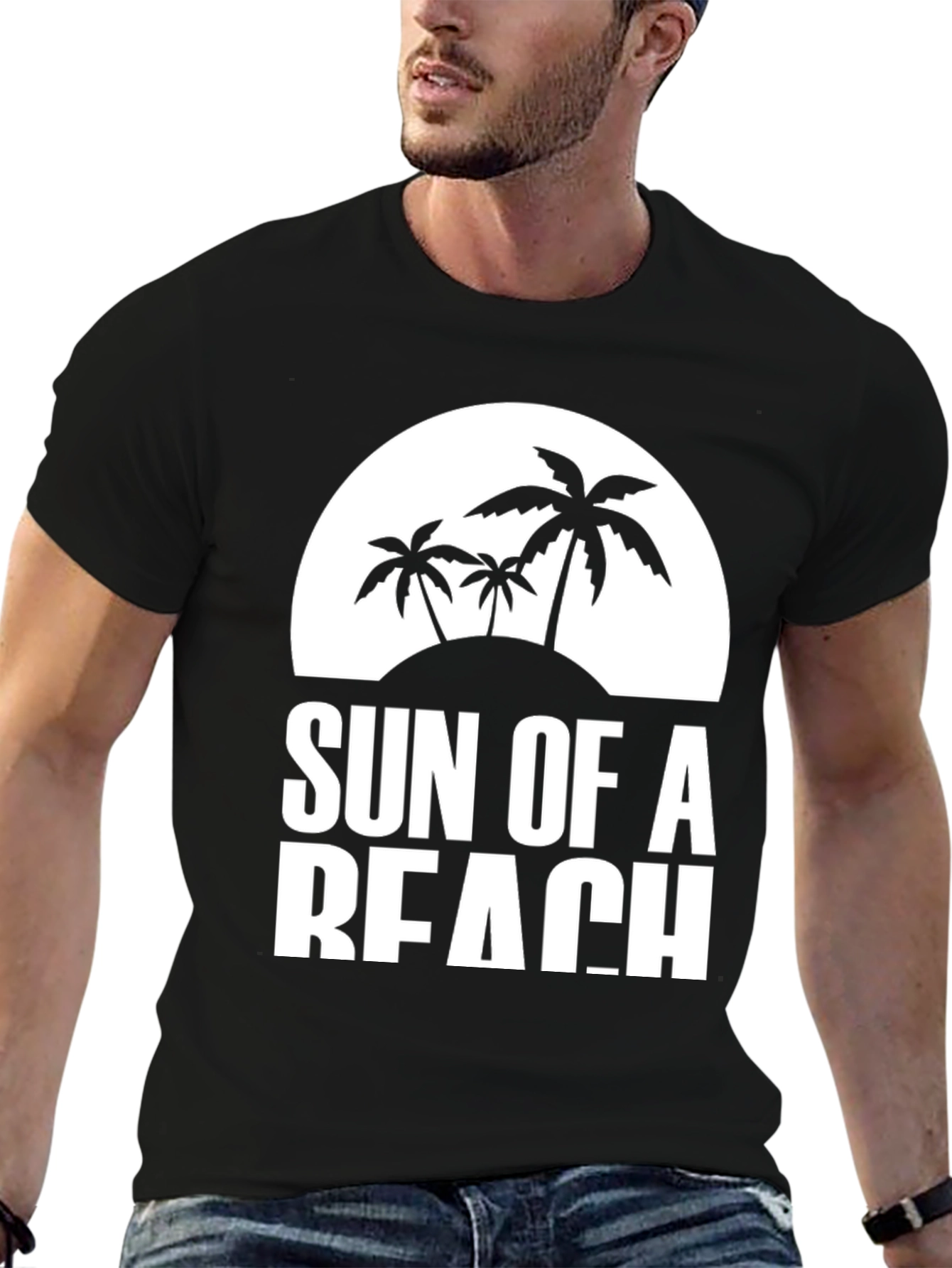 Sun of a Beach Graphic Tee - Black T-Shirt