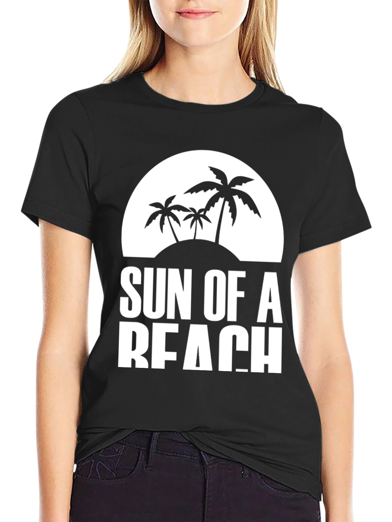 Sun of a Beach Graphic Tee - Black T-Shirt
