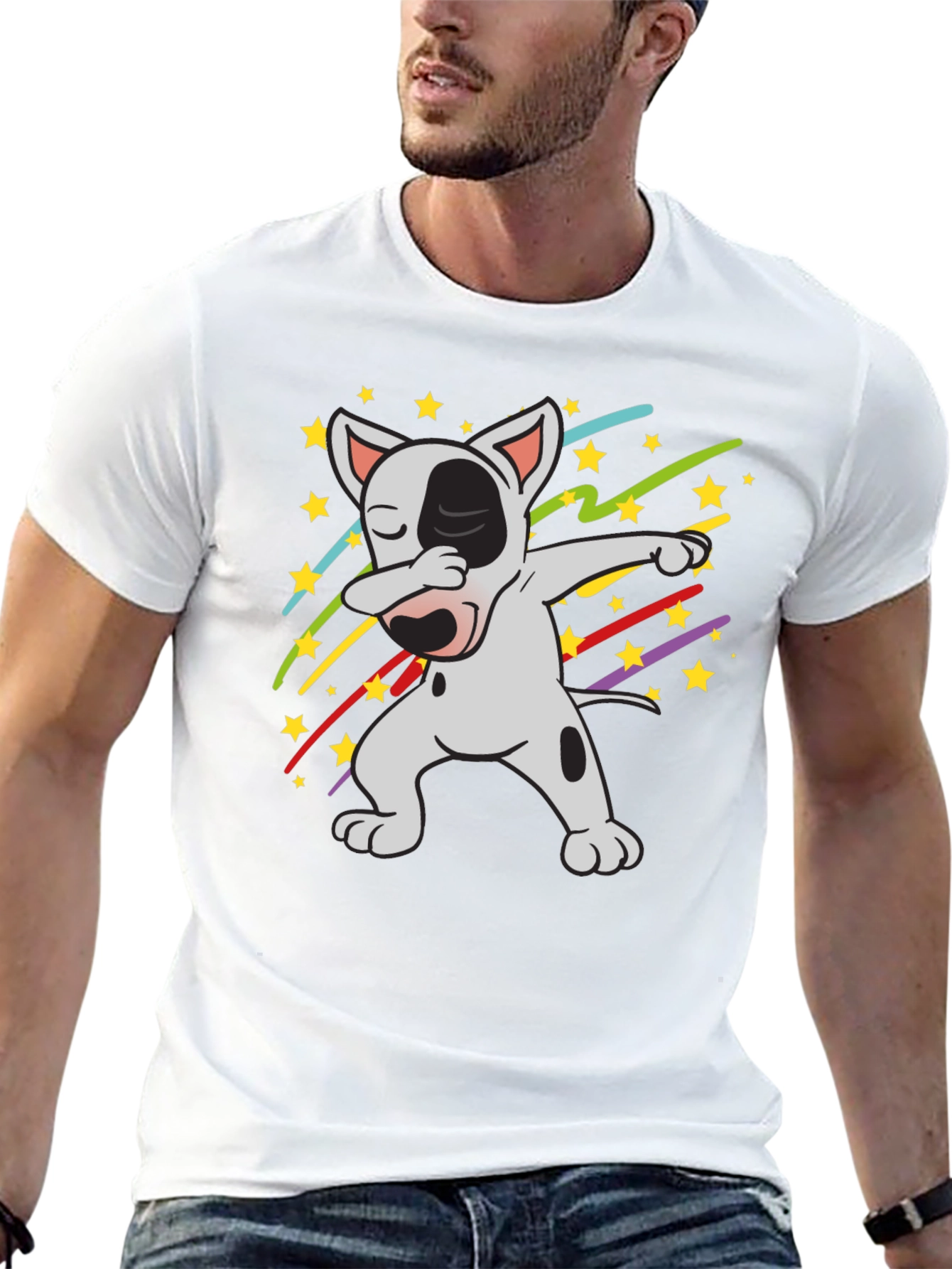 Dabbing Dog T-Shirt - Cool Graphic Tee