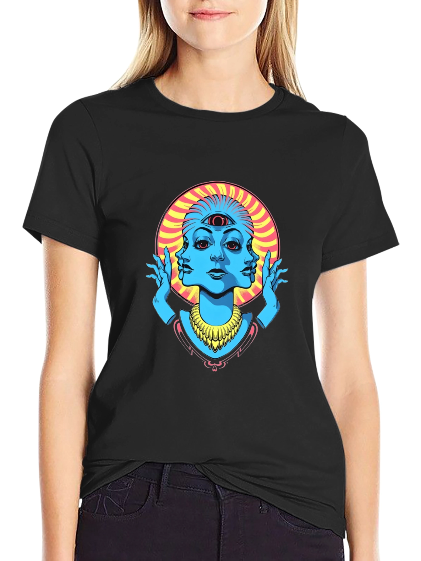 Third Eye Graphic Tee - Black Cotton Shirt