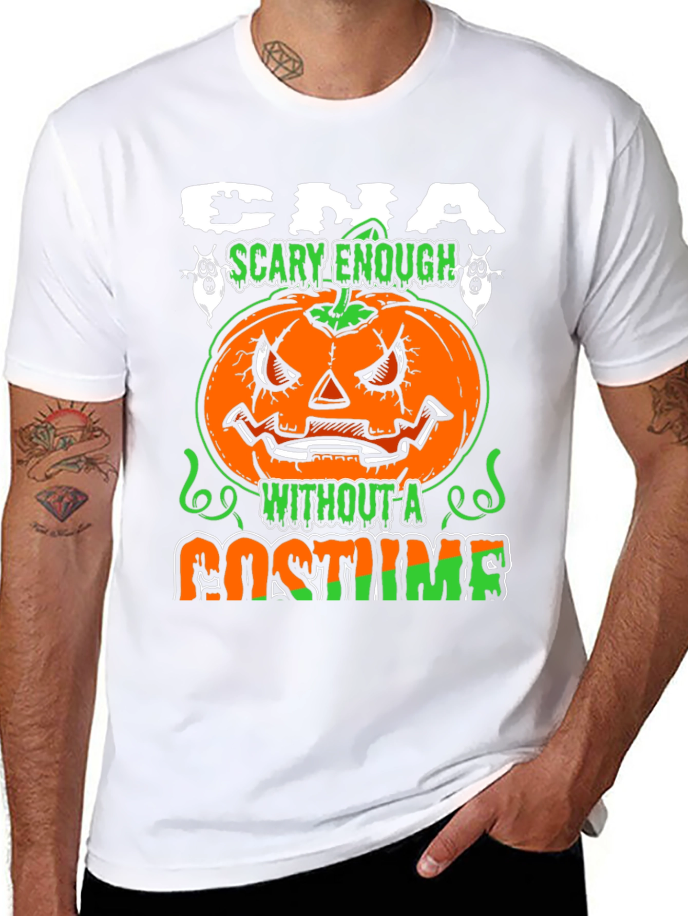 CNA Halloween Scary Enough Costume T-Shirt