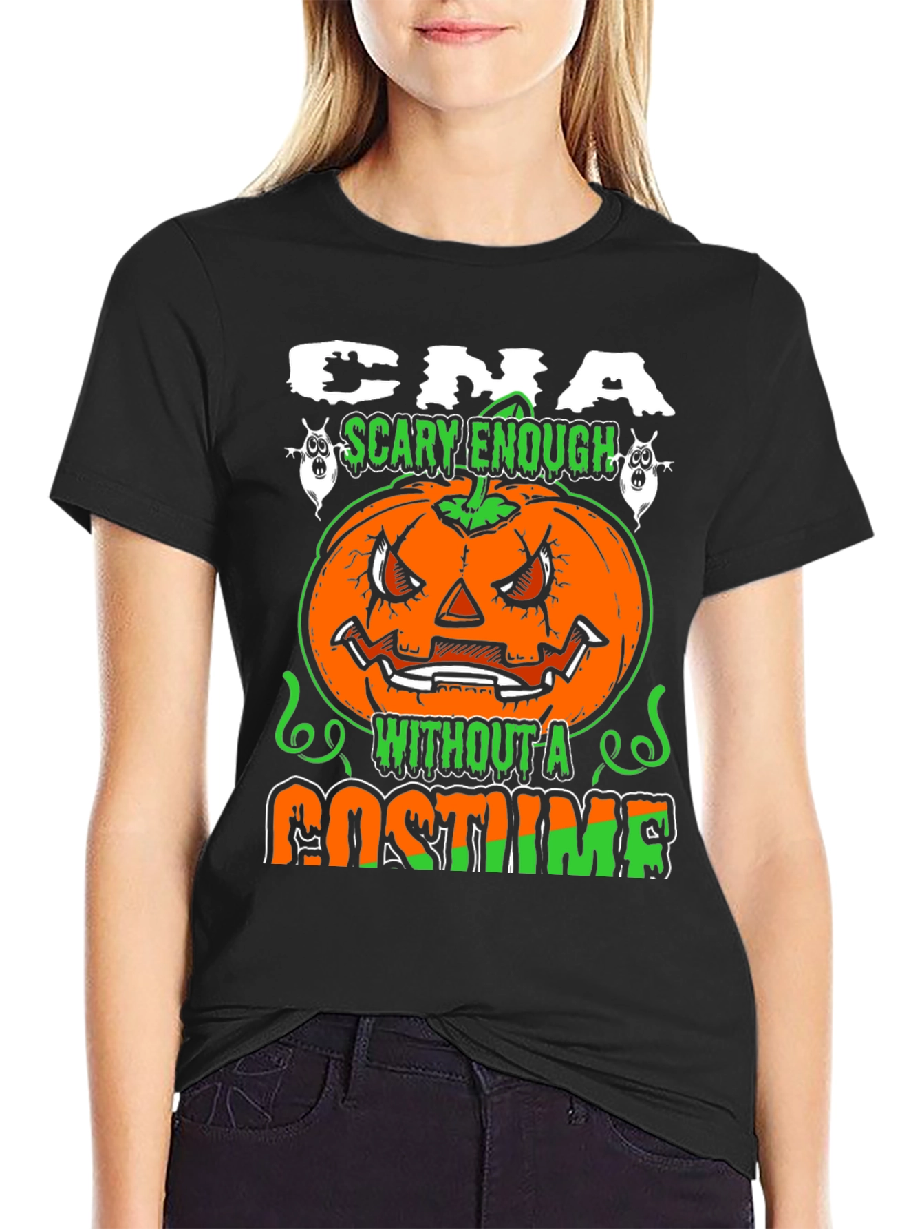 CNA Halloween Scary Enough Costume T-Shirt