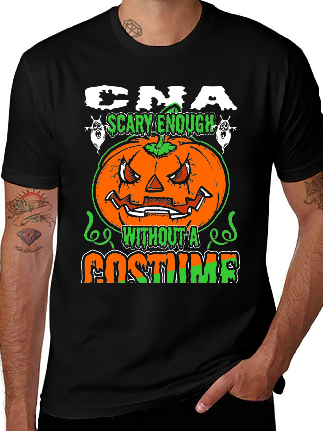 CNA Halloween Scary Enough Costume T-Shirt