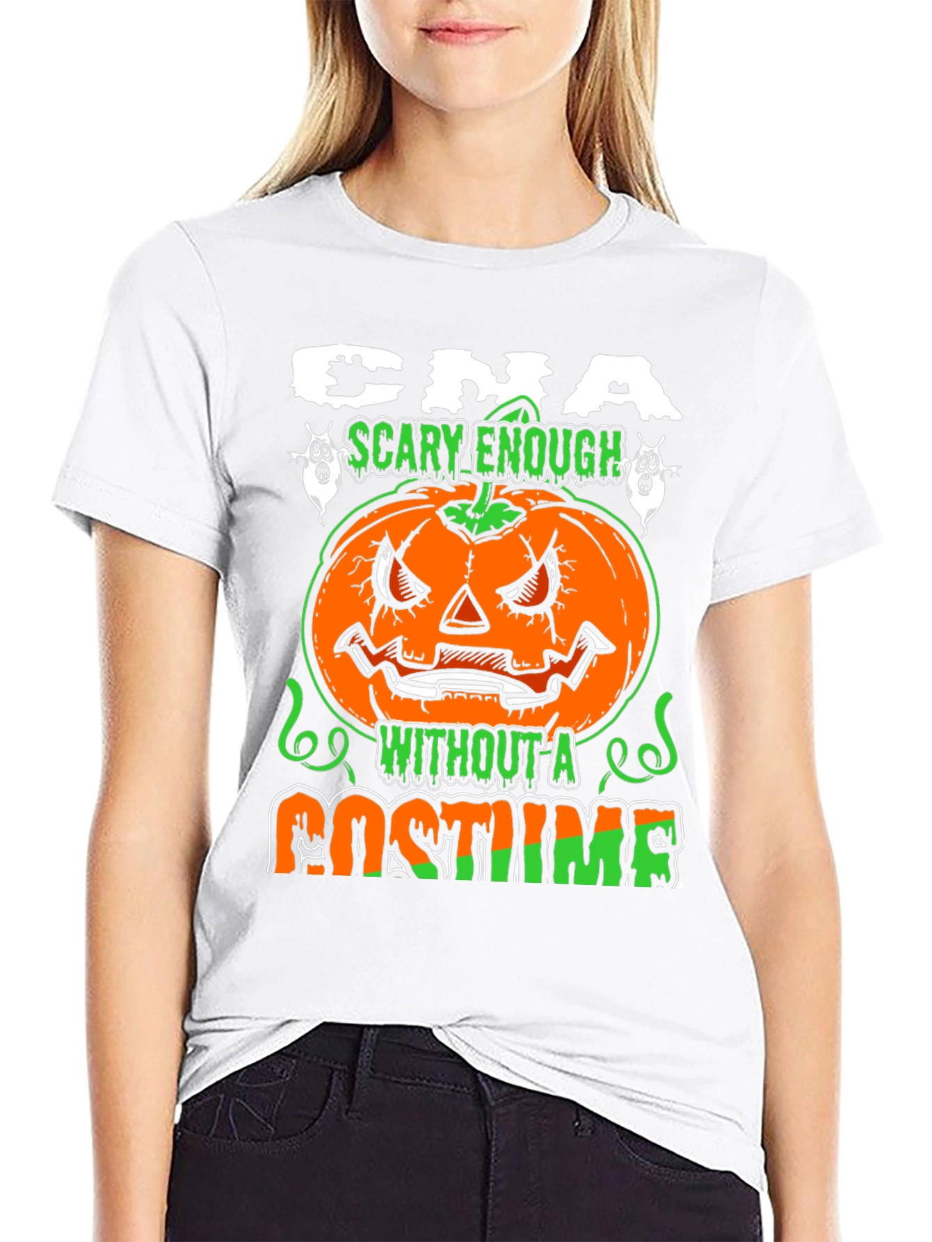 CNA Halloween Scary Enough Costume T-Shirt